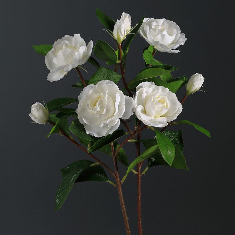 Simulation Gardenia Fake Flower Silk Flower Home Decoration Living Room Dining Table Vase Flower Arrangement Floral Decoration