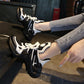 Reflective Platform Sneakers Women Black Light Breathable Running Shoes Women Jogging Sneakers Chunky Trainers