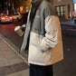 Winter Thick Warmth Stand-collar Down Jacket Stitching Contrast Color Men's Cotton Jacket