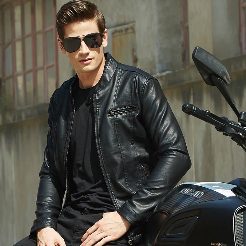 Men's PU Jackets Coats Autumn Winter Motorcycle Biker Leather Jacket Men Clothes Coats M-3X
