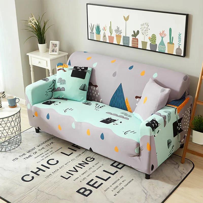 Four Seasons Universal Sofa Cover All-inclusive Universal Cover Fabric Sofa Cushion Towel Leather Elastic Sofa Protective Cover Full Cover