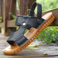 First Layer Cowhide Men's Sandals Tendon Sole Leather Beach Shoes Summer Leisure Sandals and Slippers Non-slip Soft Sole Sandals