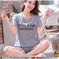 2Pcs/Set Cartoon Animal Women Sleepwear Short Sleeve Top Shorts Pajamas