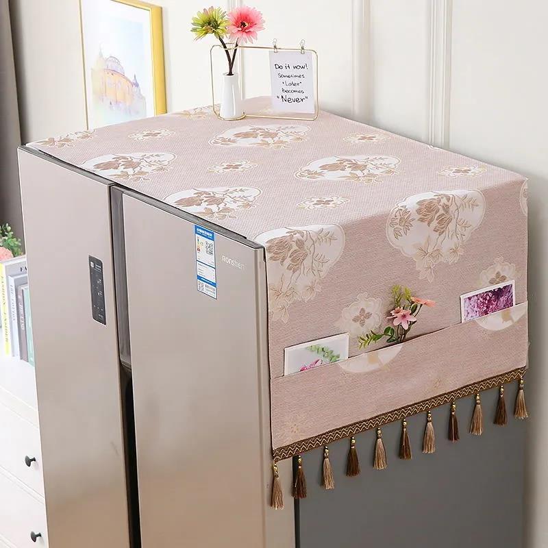Refrigerator Towel Cover Fabric Waterproof and Oil-proof Thickened Oxford Cloth Cover Universal Refrigerator Towel Cover Cloth