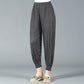 Bloomers Women's Summer Thin Section Flower Pants Large Size Loose Women's Pants Straight Nine-point Pants