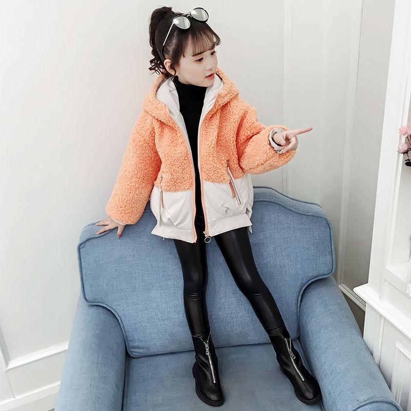 Girls Windproof Winter Clothes  Children's Warm Cotton-padded Clothes  Girls Plush Padded Jacket Cotton-padded Jacket