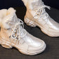 Snow Boots Women Winter Plus Velvet Padded Shoes Thick-soled All-match Warm Cotton Boots Martin Boots