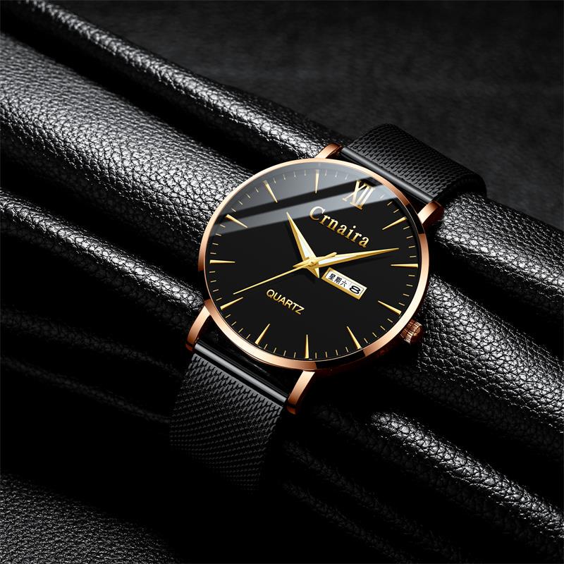 Men's Watch Fashion Leather Quartz Watch Casual Sports Watches Men Luxury Wristwatch Male Clock