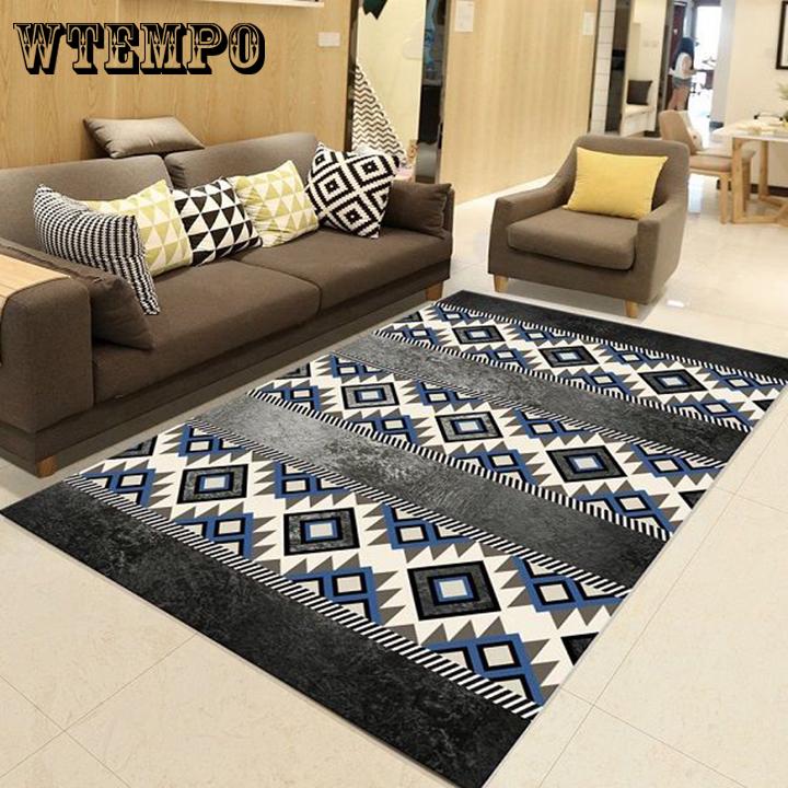 Nordic Simple Style Large Carpets Living Room Bedroom Geometric Printed Home Decor Carpet