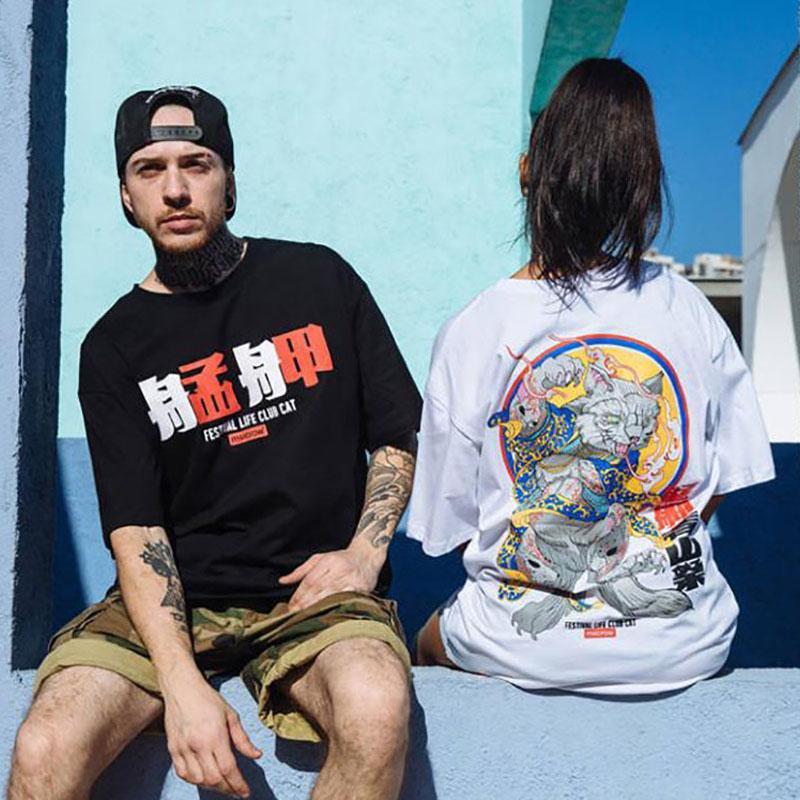 Hip Hop T-shirts Men Summer O-neck Short Sleeves Casual Shirts Harajuku Trendy Personality Tees Oversized Soft Loose Tops