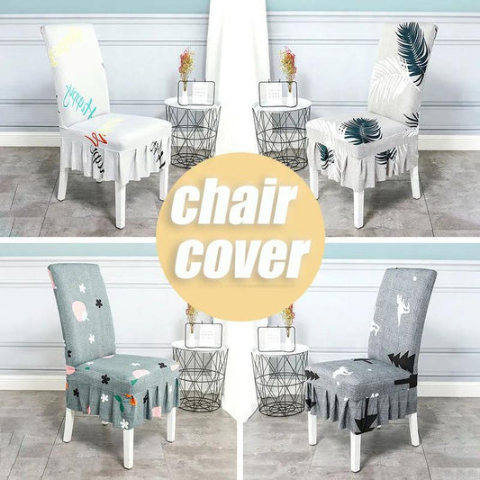 Chair Cover Universal Backrest Cover Stool Seat Fabric Home Dining Chair Cushion Cover Elastic One-piece Chair Cover