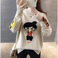 Autumn and Winter Warm Turtleneck Sweater Cartoon Jacquard Bottoming Shirt Loose Long Sleeve Sweater