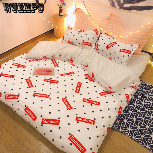 Bedding Sets Quilt Cover Soft Duvet Cover Simple Home Textile Stripe Bedding