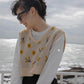 Sweater Vest Women Vintage Sleeveless Knitted Crop Tops Girls Patchwork Flowers Spring Simple Casual V-neck