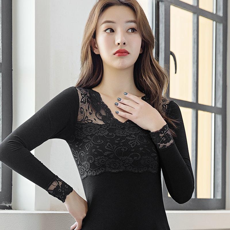 Autumn and Winter Cotton Autumn Clothes Long Trousers Suit Ladies Thermal Underwear Middle School Students Wear Thin Models