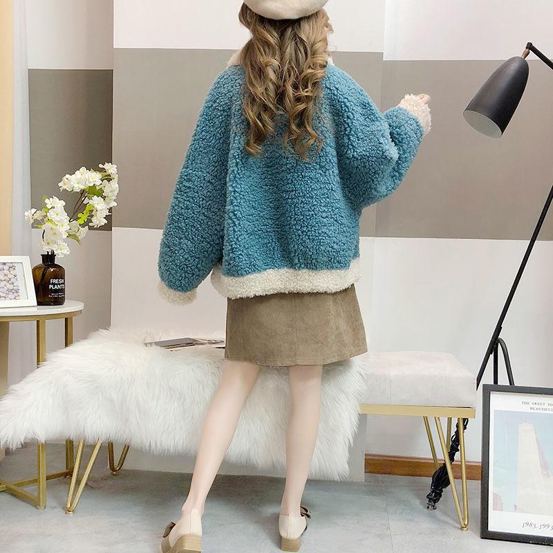 Lamb Wool Coat Women Imitation Fur One Particle Sheep Shearing Korean Loose Coat Women Autumn and Winter
