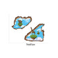 [Wall sticker] animal float island giraffe elephant clouds pvc 3d wall stickers for kids rooms kitch