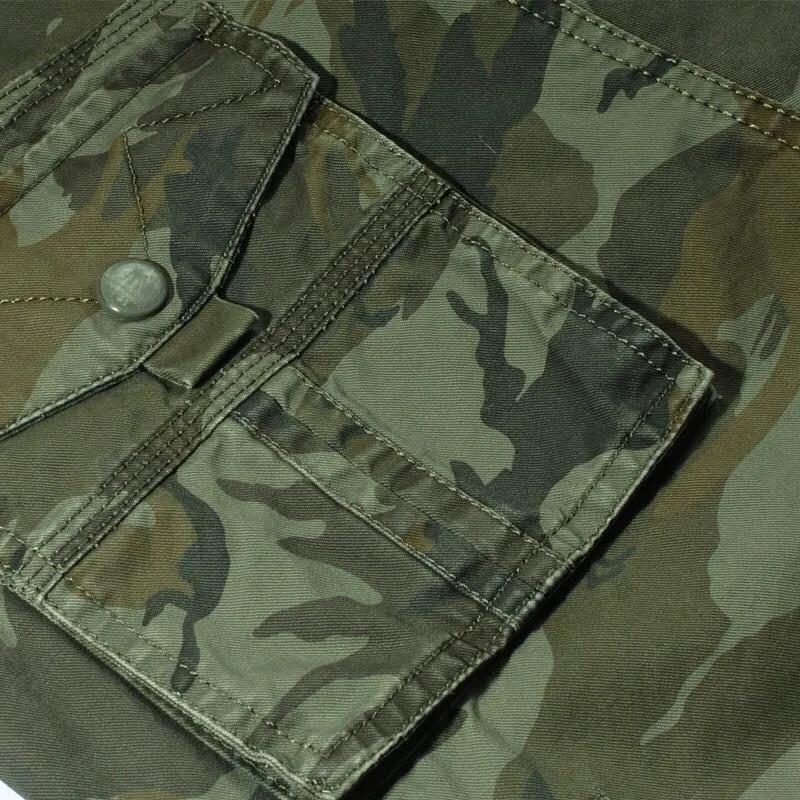 Men's Summer Camouflage Five-point Shorts Pure Cotton Multi-pocket Loose Large Size Casual Outdoor Shorts Beach Overalls