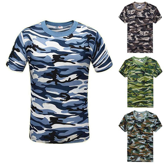3 Pcs Camouflage Shirts Men Tees Wear-resistant Breathable T-shirt Casual Half Sleeve Pullover Labor Protection Clothing Summer