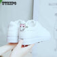 Women Platform Creepers White Flat Student Girls Sport Shoes Sneakers