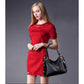 Trendy wild Woman bag Leather bag Big capacity European and American style Shoulder Handbag
