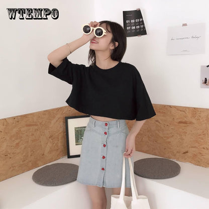 Women T Shirt Sexy  Open Back Short Sleeve Summer Crop Tops Tees Female Tshirt Women T-shirt