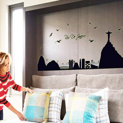 St. Paul's Silhouette Fluorescent Sticker Bedroom Sofa Background Wall Sticker Fashion Luminous