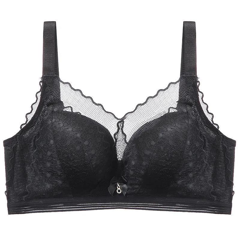 Large Size Sexy Lace No Steel Ring Ultra-gathering Anti-sagging Upper Support Adjustable Women's Underwear Bra