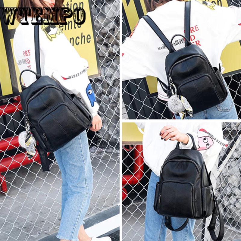 Women's Backpack PU Leather Shoulder Bag Schoolbag Tote Satchel Bookbags