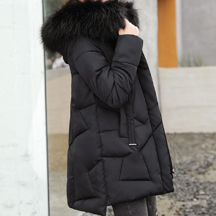Warm Thicken Ladies Coats Solid Color Mid-length Parka Jackets Women Winter Coats Large Size Cotton Padded Coats