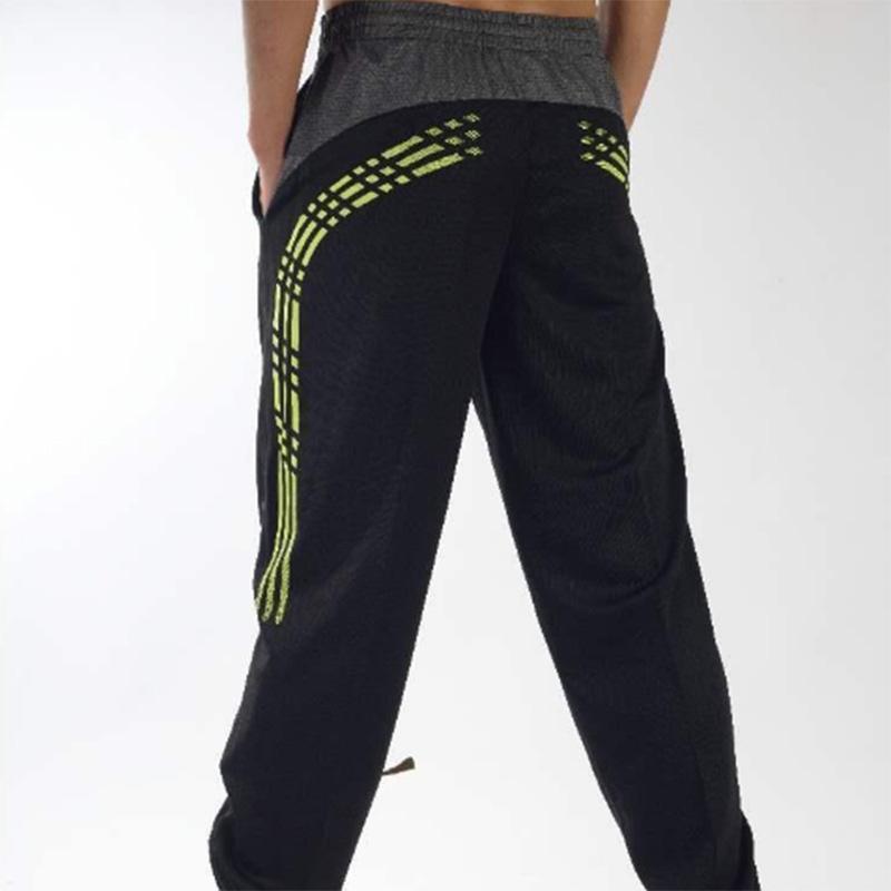 Casual Cycling Pants Men's Training Football Trousers Training Pants Leg Tight Zipper Pants Track and Field Black Sports Pants