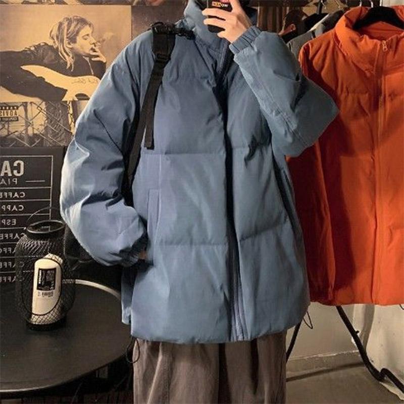 Pure Color Simple Large Size Stand-up Collar Padded Jacket Women's Forest Increased Padded Jacket