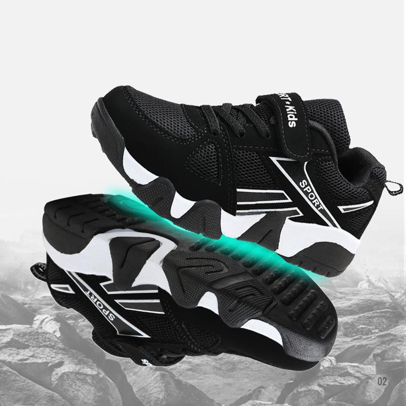 Boys' Sports Shoes for 4-15 Years Old Spring and Autumn Mesh Breathable Non-slip Shoes Children's Casual Shoes Lightweight Student Travel Shoes