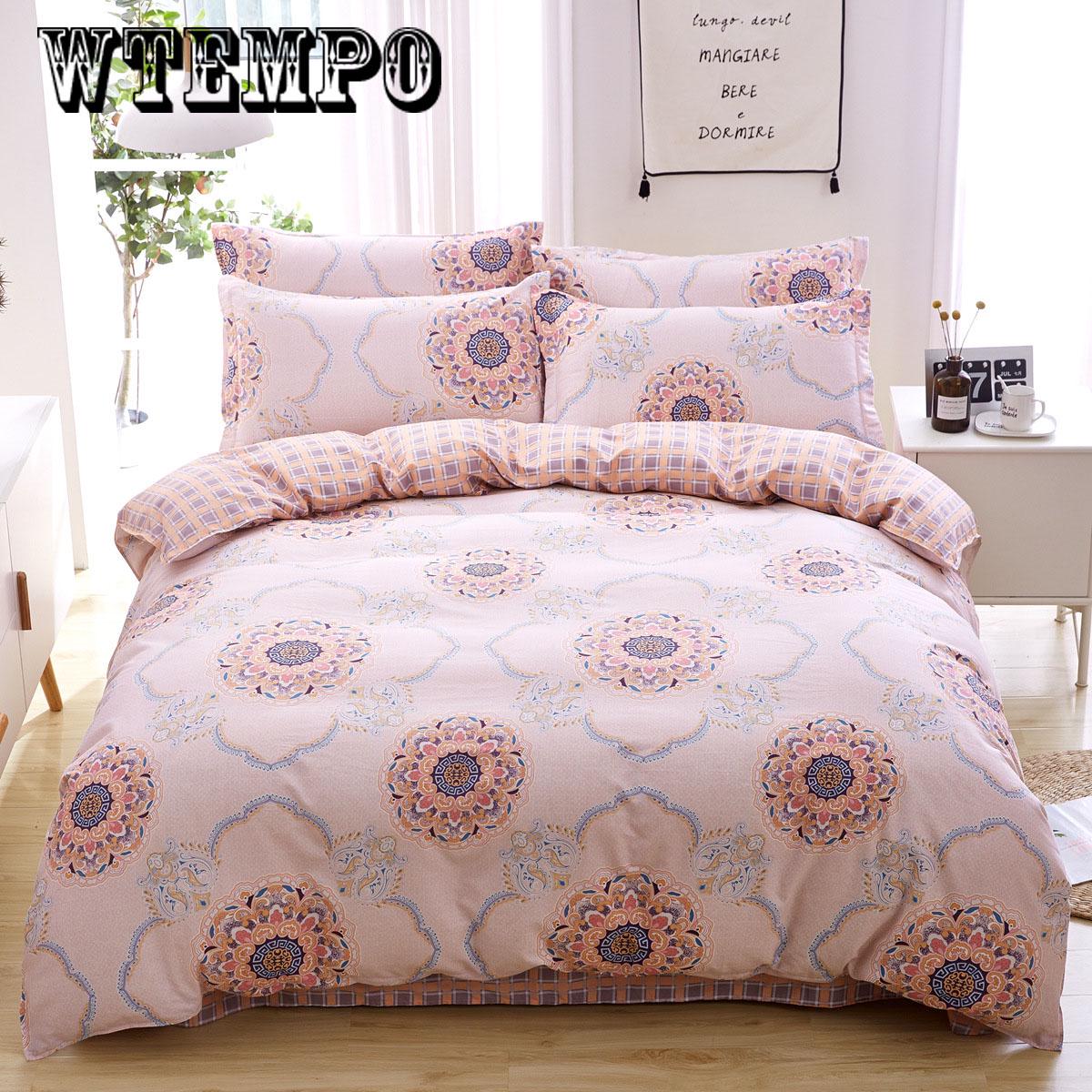 sunflower Bedsheet Pillowcase Duvet Cover Sets 100% Cotton Bedlinen Size Bedding Set