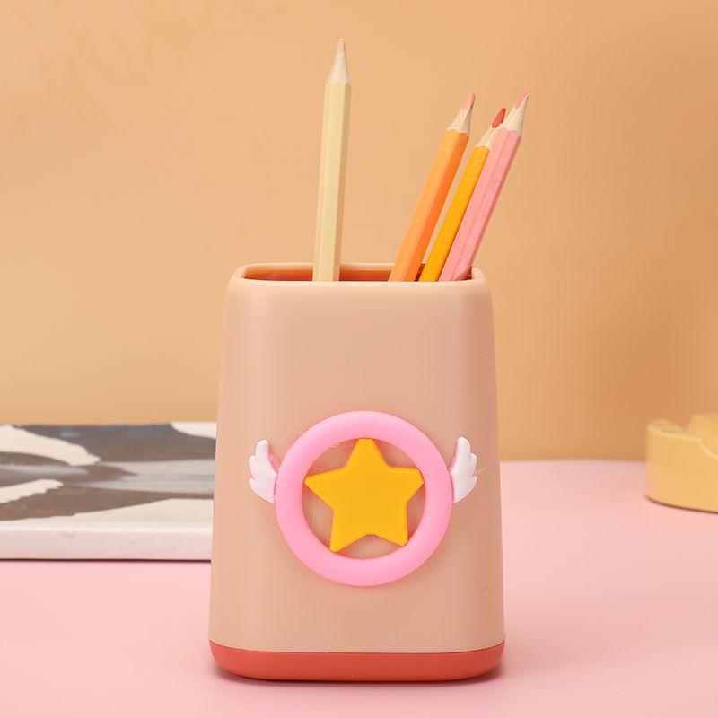 Simple Ins Pen Holder Cartoon Cute Creative Personality Student Storage Box Office Desktop Stationery Storage Box