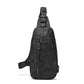Chest Bag Men's Multi-layer Zipper with Headphone Hole Messenger Bag Outdoor Sports Shoulder Bag