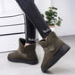 Winter Short Boots Women's Plus Velvet Thickened Flat Chelsea Snow Boots Warm Outer Wear Cloth Cotton Shoes