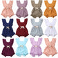 Baby Girls Clothes Kids Girls Sleeveless Ruffle Button Romper jumpsuit Set Infant Toddler Newborn Outfits Set