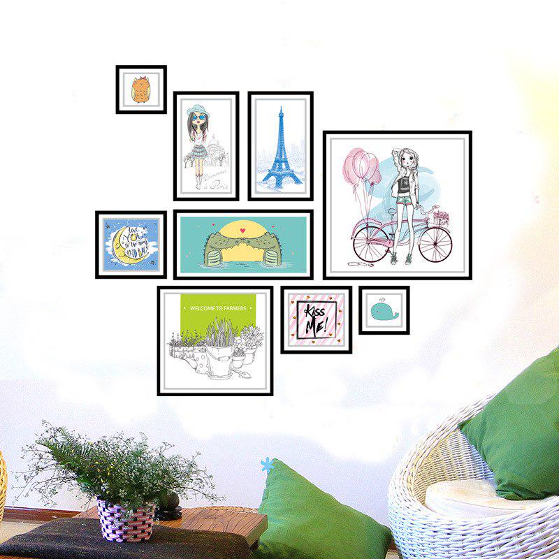 [Wall sticker] creative frame picture home decoration wall stickers for children's room girl bedroom