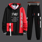 WTEMPO Teens Trendy Sweater Suit Campus Clothing Sports Suit Hooded Pullovers and Casual Pants Men