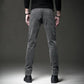 Men's Autumn and Winter Corduroy Casual Pants Slim-fit Pants with Small Feet Male Straight-leg Korean Style Trousers Business Streetwear Elastic Waist