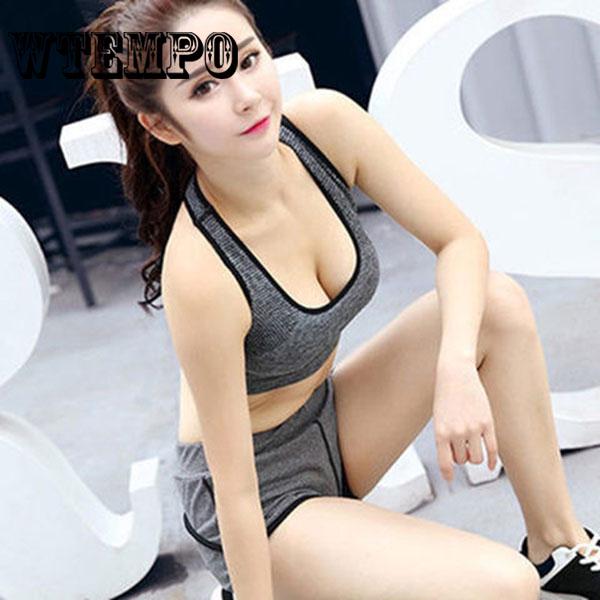 Women Letter Bra Top Push Up Fitness Running Yoga Bra Underwear Cotton Tops Gym Wear Sportswear
