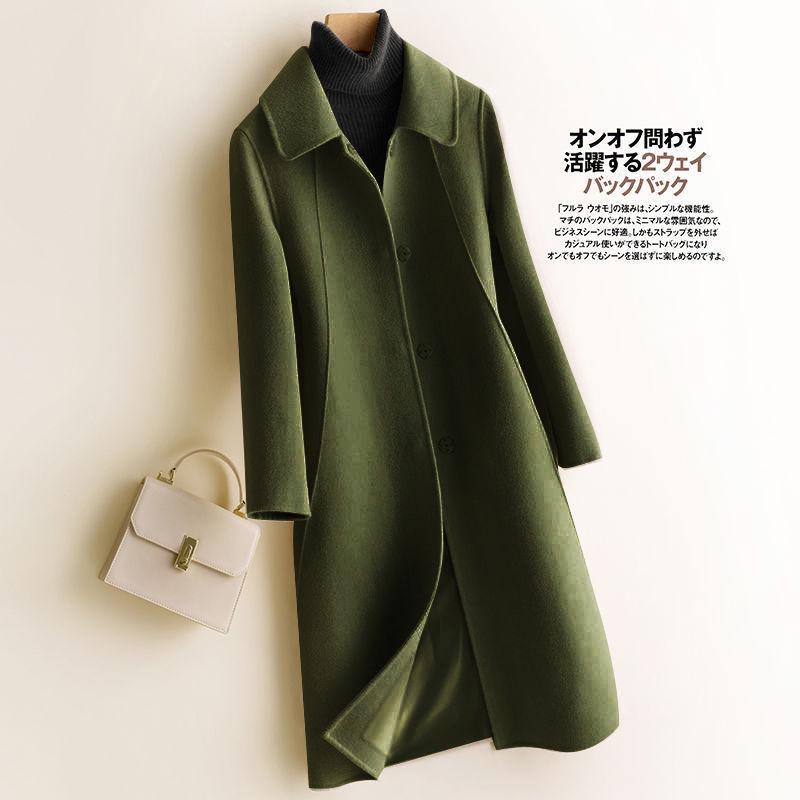 Woolen Coat 2019 Winter Clothes Women Long Coat Cashmere Coat Fashion Double-breasted Jacket Blend