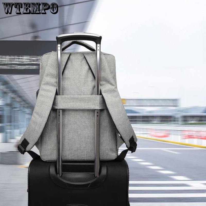 Fashion man laptop backpack usb charging bags large male business travel bag backpack
