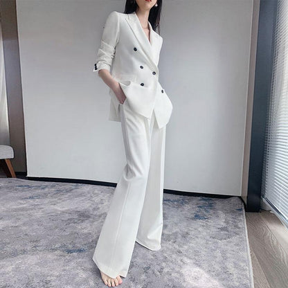 Women Autumn Winter Fashion Business Pant Suits Uniform Formal Jacket And Long Pant Blazer Set OL 2 Two Pieces Suits