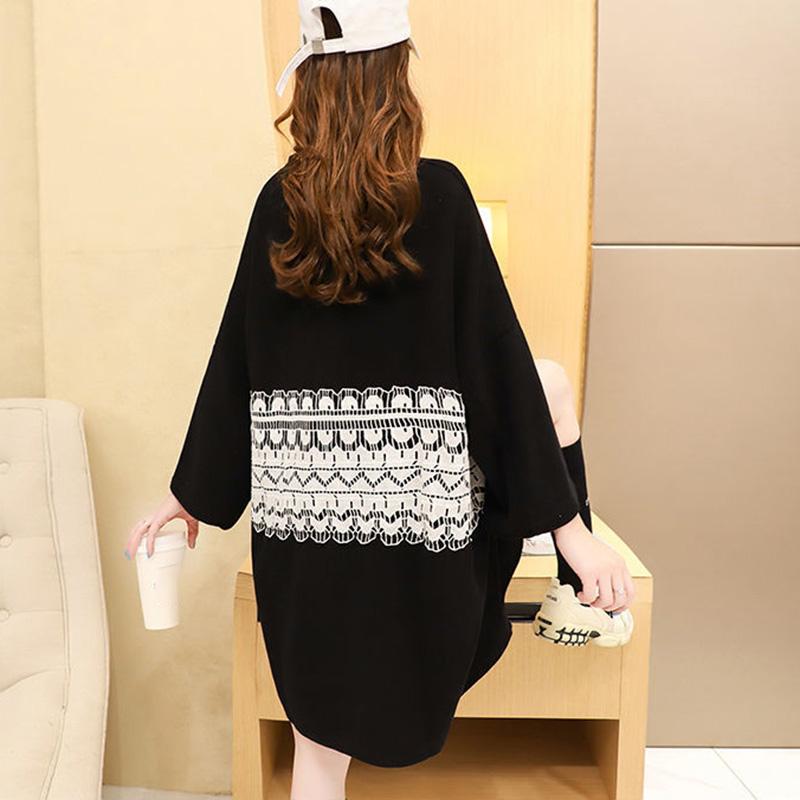Autumn Mid-length Sweater for Female Students All-match Loose Top Large Size Women's Fashion Jacket