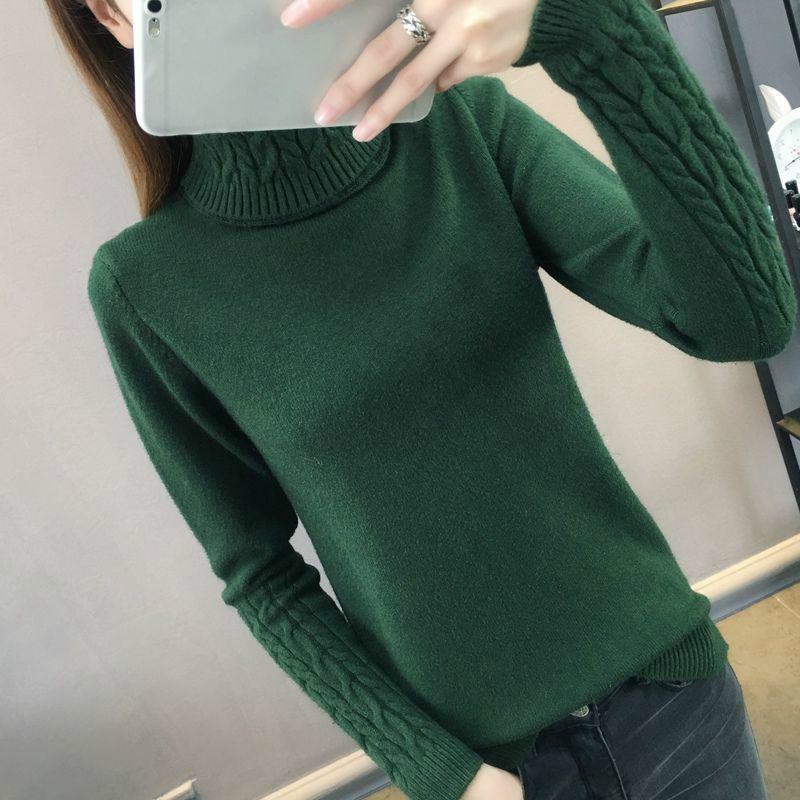 Joker High Collar Sweater Women Thick Warm Sweater Slim Slimming Trend Autumn and Winter Sweater