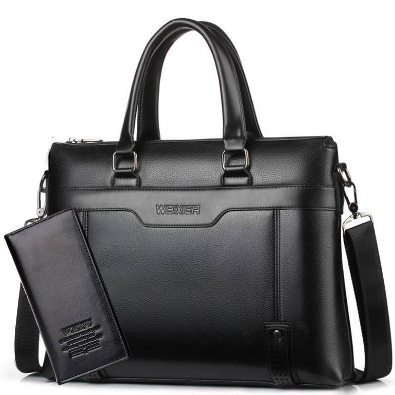 Men's Briefcase PU Leather Business Bag Handbag High Quality