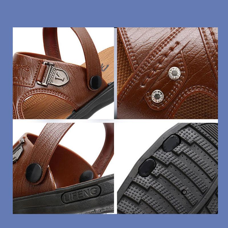 Sandals Men's Summer Shoes Youth Beach Shoes Dual-use Middle-aged Waterproof Men's Sandals and Slippers