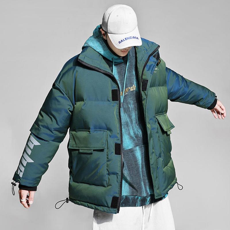 Fashion Short Shiny Down Jacket Men Winter Jacket Simple Casual Street Wear Men